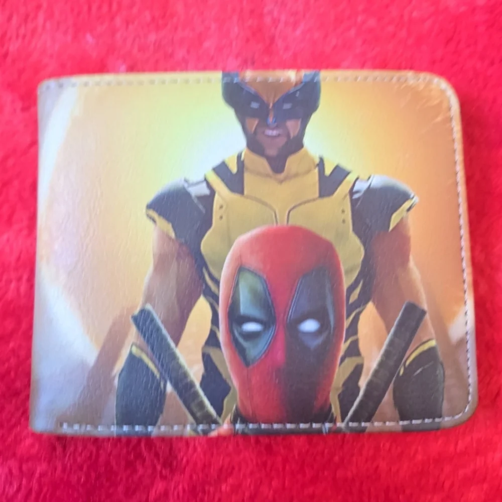 New Deadpool wolverine marvel anime manga leather wallet